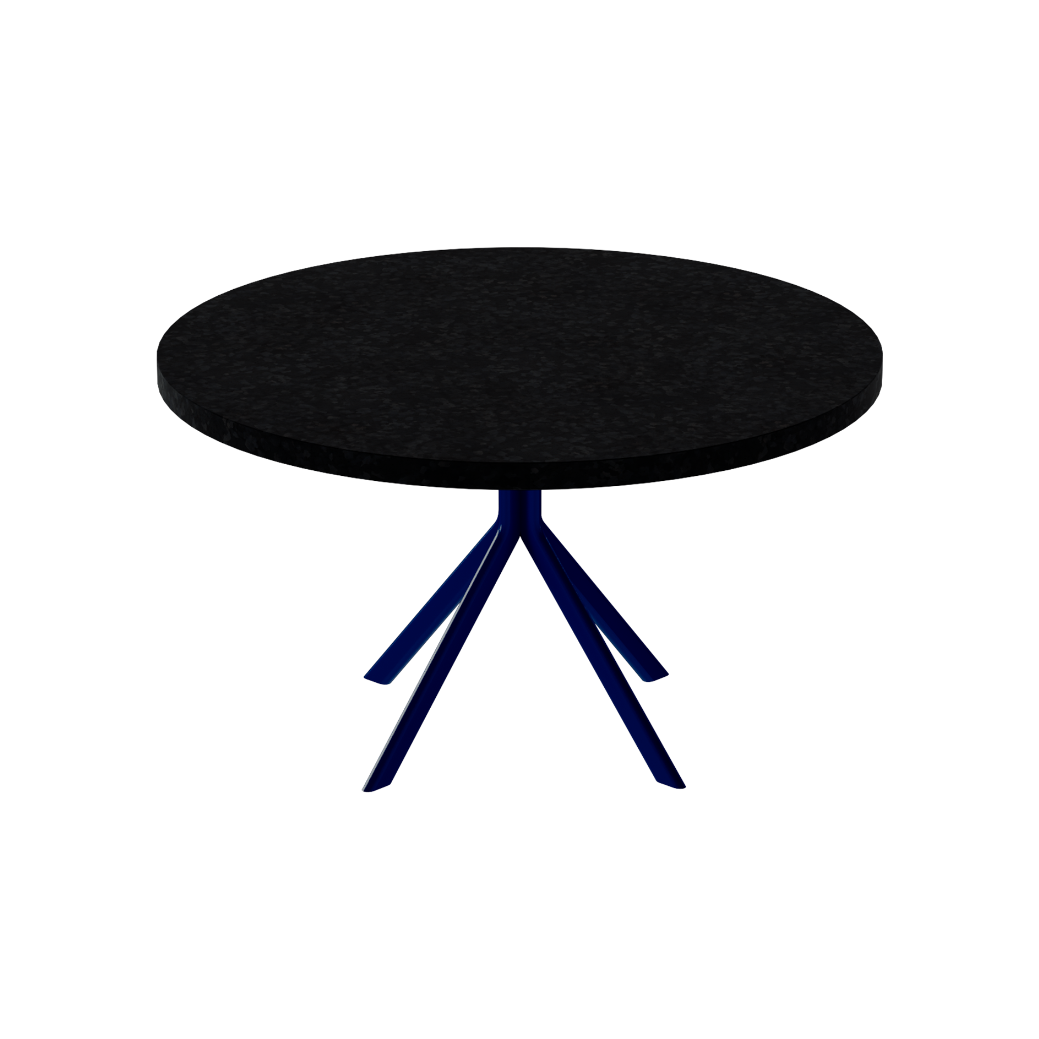 Quadro Coffee Table – 80cm Round – Navy / Black Onyx Dapple