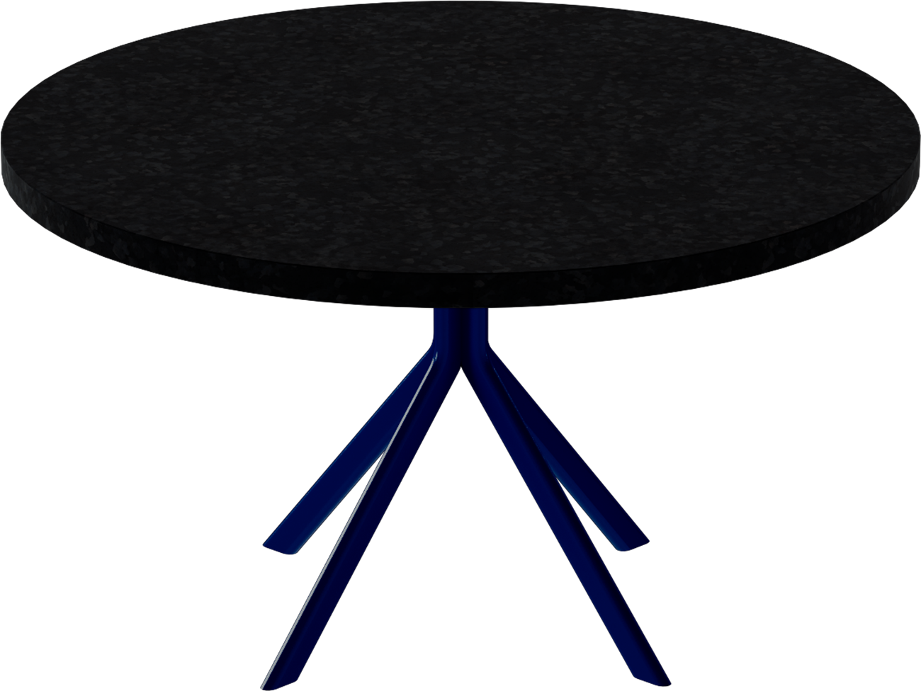 Quadro Coffee Table – 80cm Round – Navy / Black Onyx Dapple