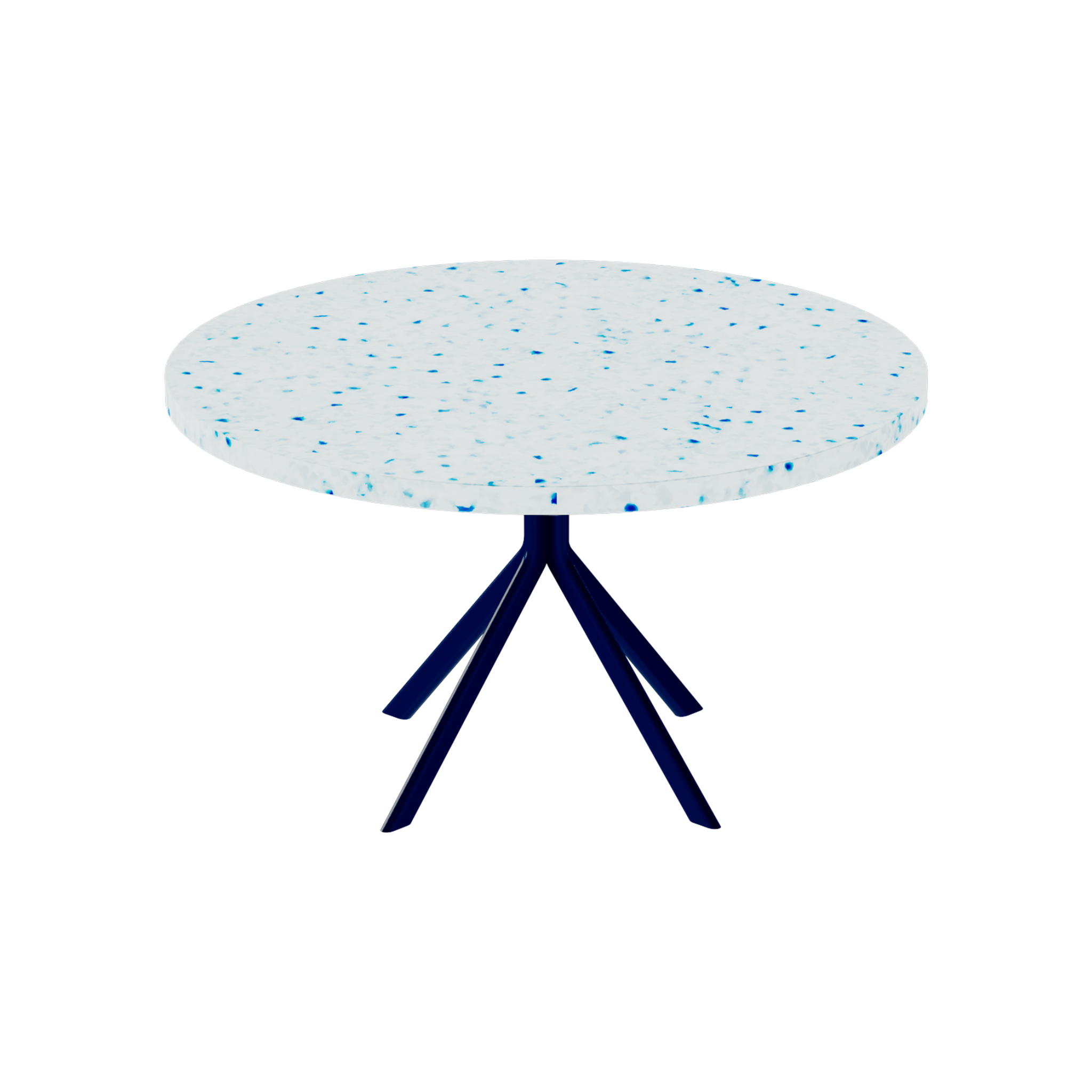 Quadro Coffee Table – 80cm Round – Navy / Blue Dapple