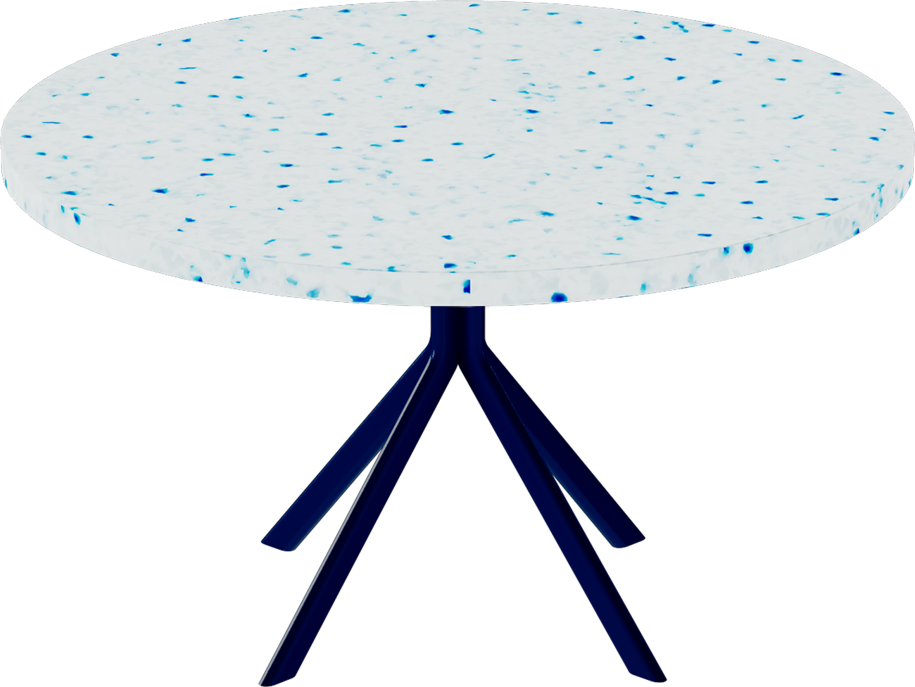 Quadro Coffee Table – 80cm Round – Navy / Blue Dapple