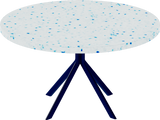 Quadro Coffee Table – 80cm Round – Navy / Blue Dapple