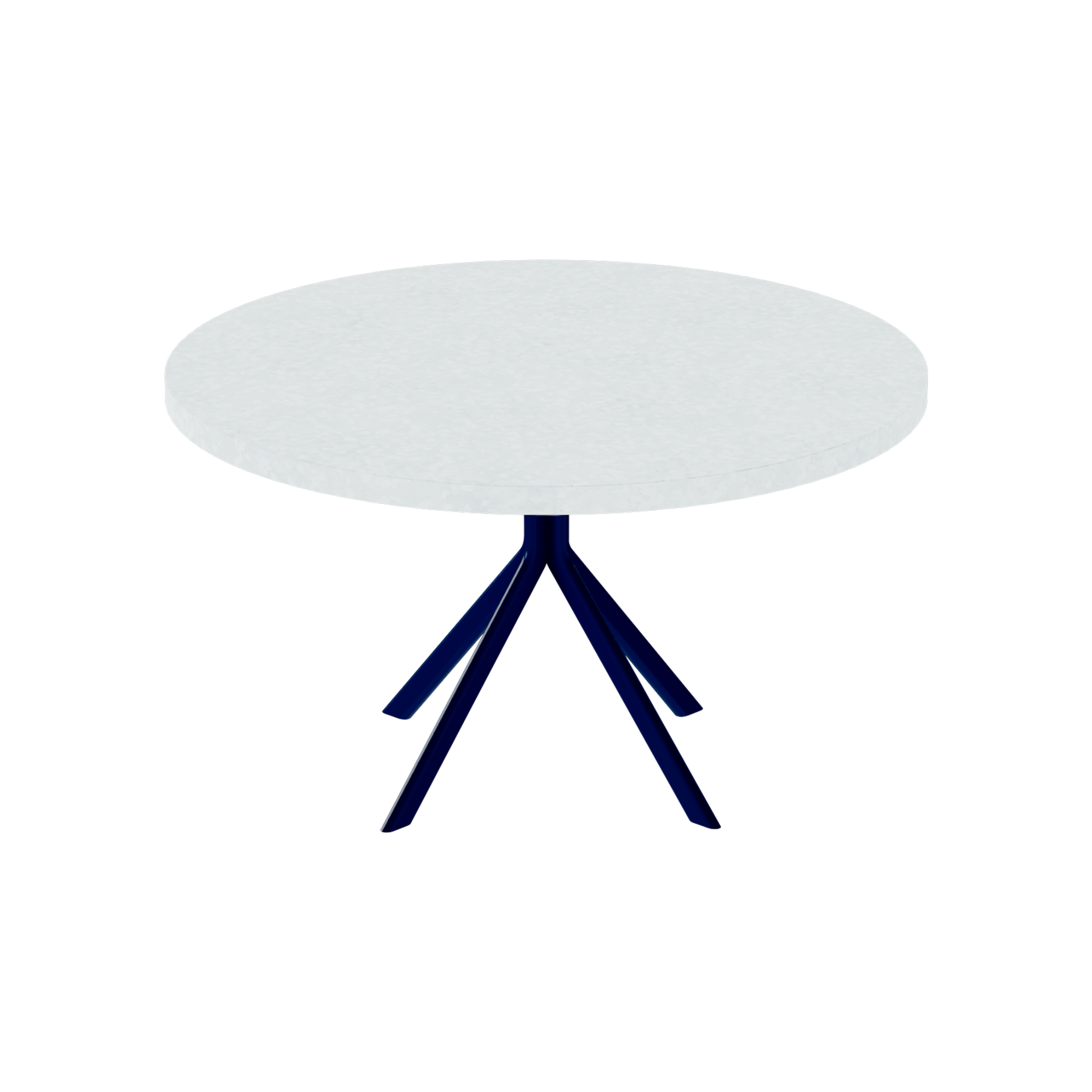 Quadro Coffee Table – 80cm Round – Navy / White Chalk Dapple