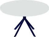 Quadro Coffee Table – 80cm Round – Navy / White Chalk Dapple