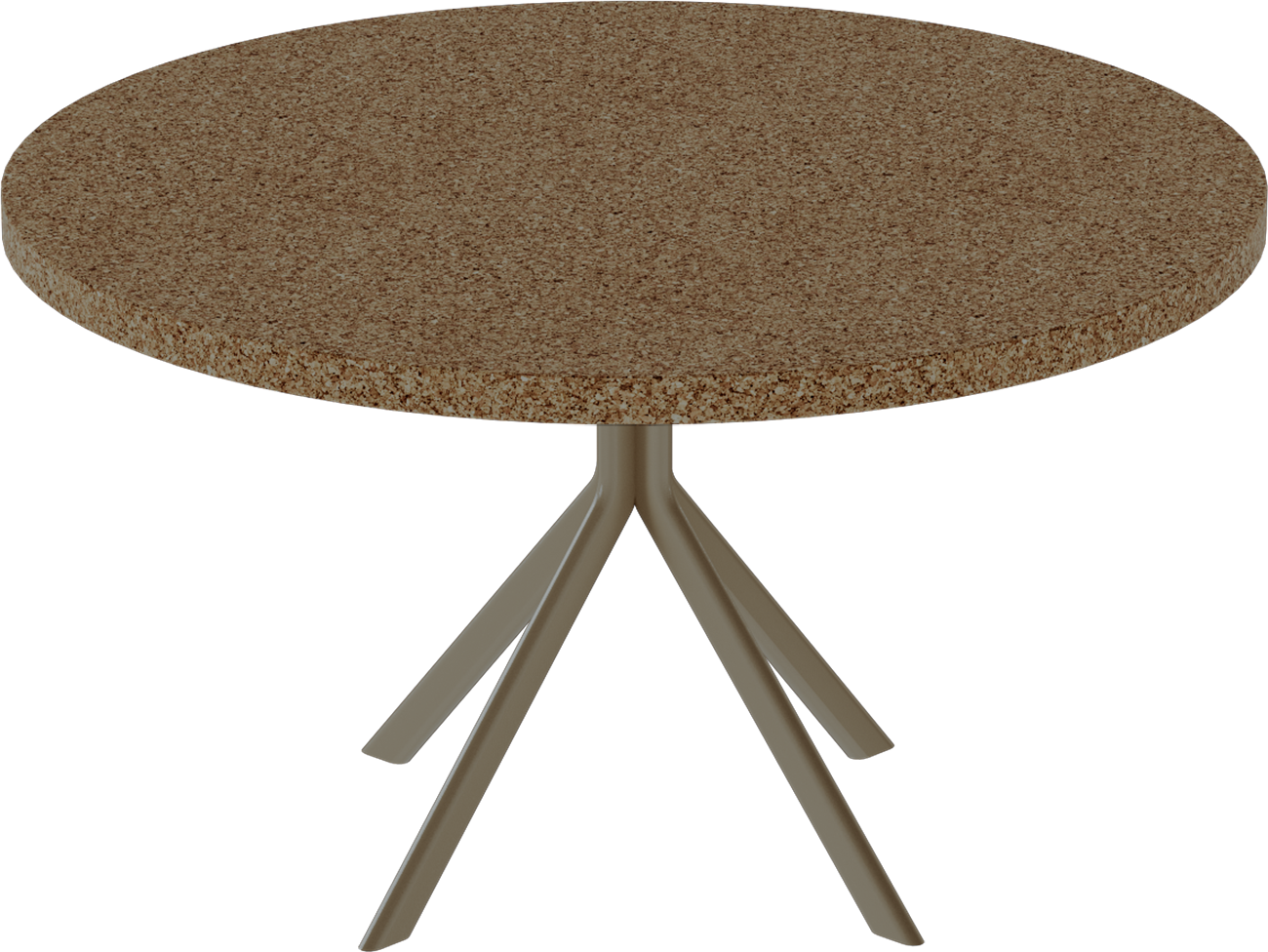 Quadro Coffee Table – 80cm Round – Taupe / Grano Natural