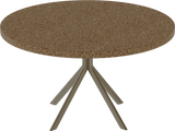 Quadro Coffee Table – 80cm Round – Taupe / Grano Natural