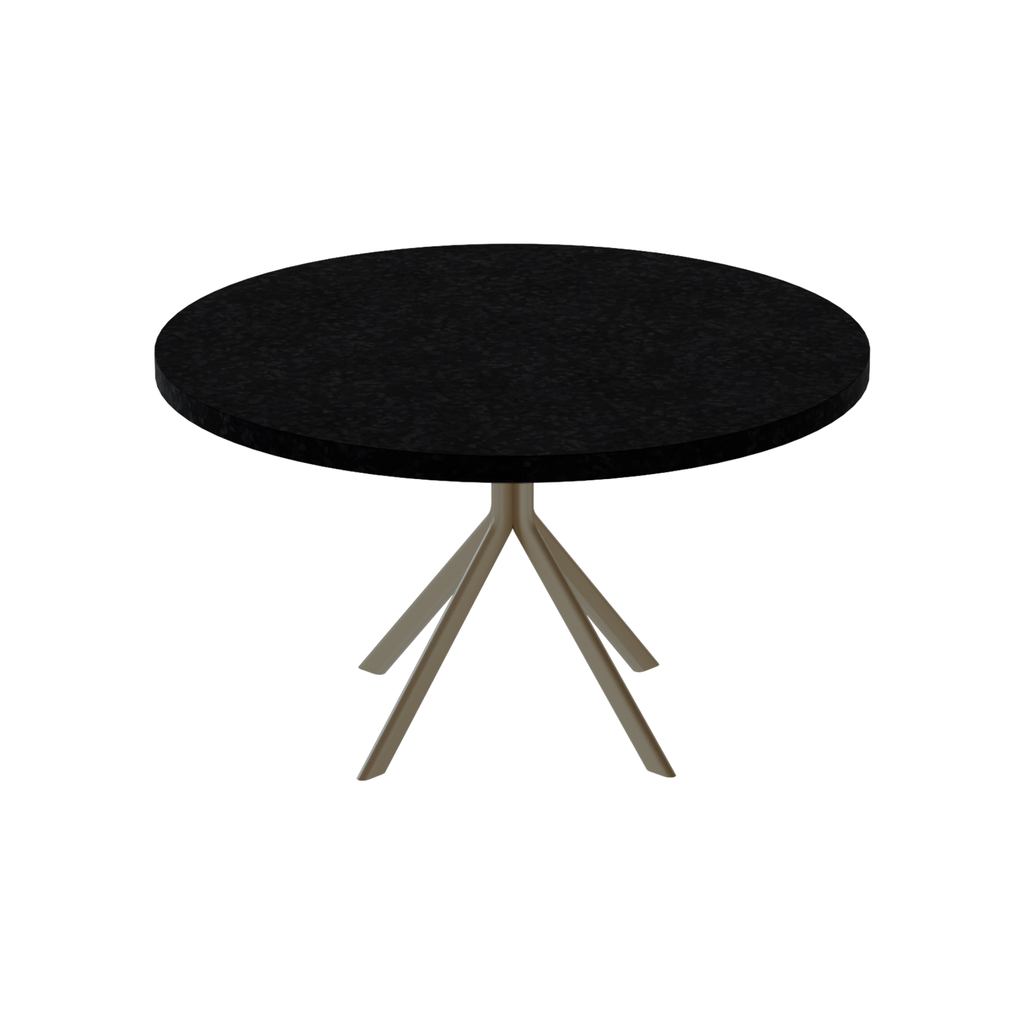 Quadro Coffee Table – 80cm Round – Taupe / Black Onyx Dapple