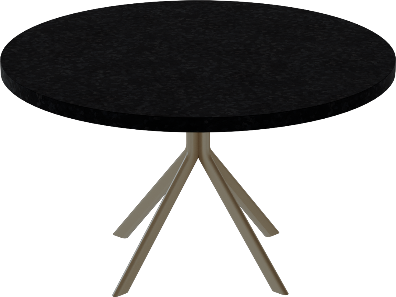 Quadro Coffee Table – 80cm Round – Taupe / Black Onyx Dapple