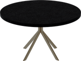 Quadro Coffee Table – 80cm Round – Taupe / Black Onyx Dapple