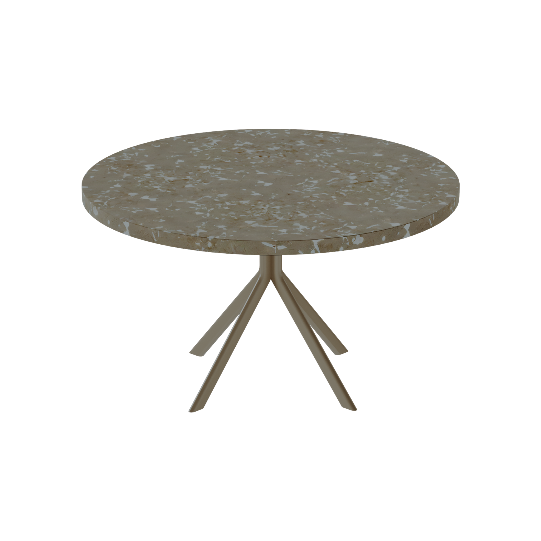 Quadro Coffee Table – 80cm Round – Taupe / Taupe Dapple