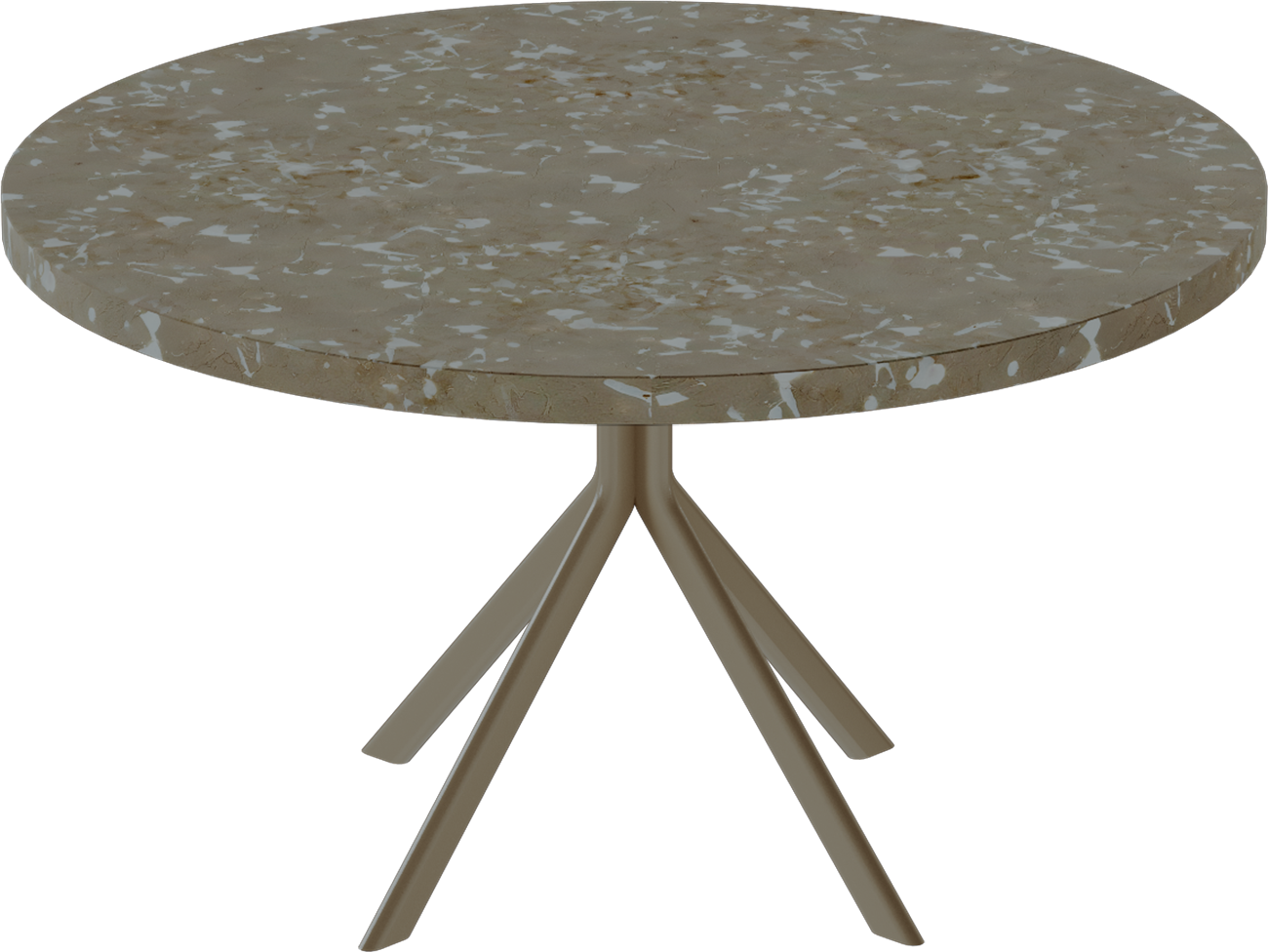 Quadro Coffee Table – 80cm Round – Taupe / Taupe Dapple