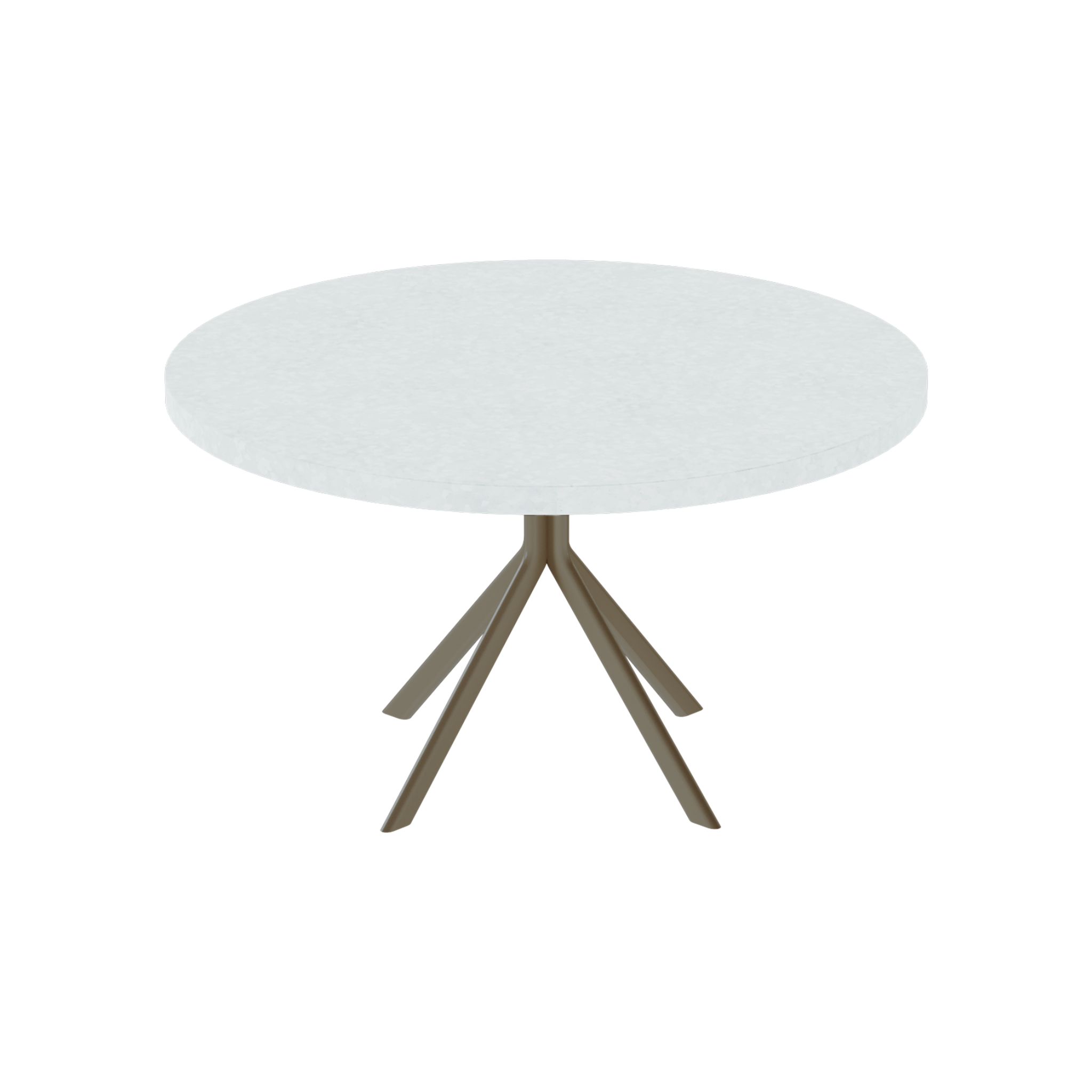 Quadro Coffee Table – 80cm Round – Taupe / White Chalk Dapple