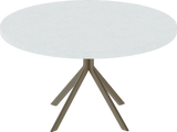 Quadro Coffee Table – 80cm Round – Taupe / White Chalk Dapple