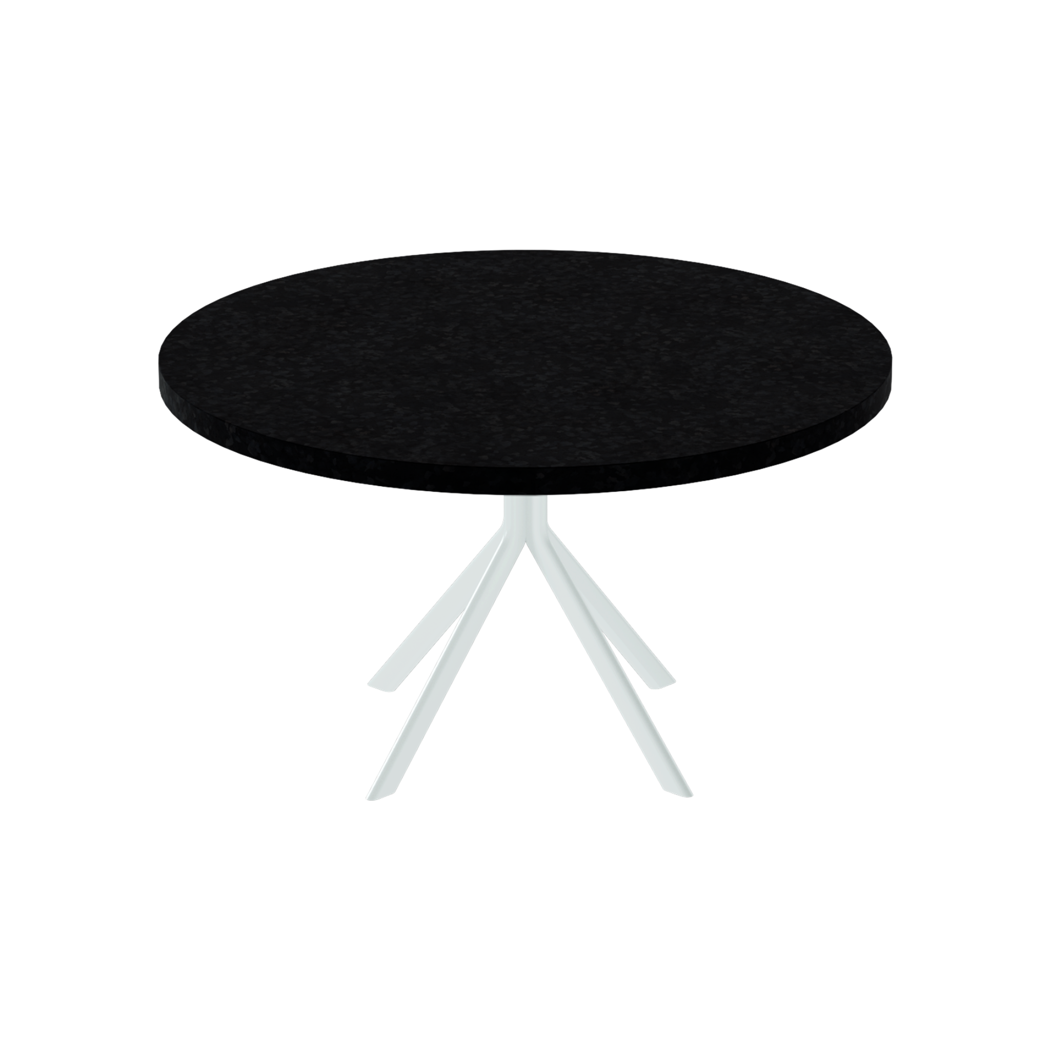 Quadro Coffee Table – 80cm Round – White / Black Onyx Dapple