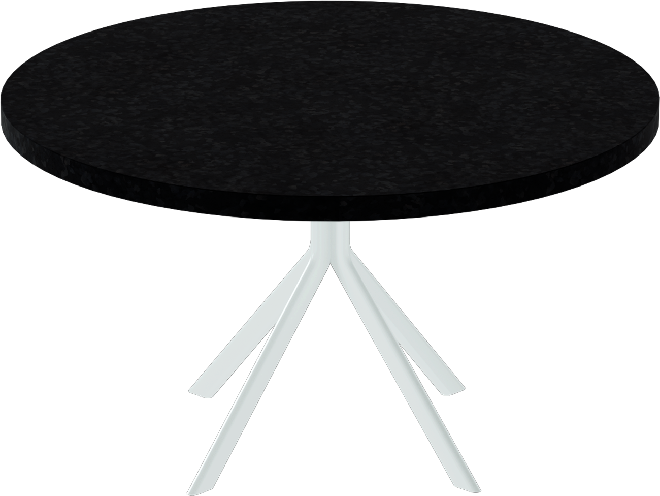 Quadro Coffee Table – 80cm Round – White / Black Onyx Dapple