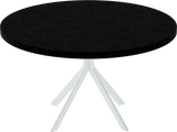 Quadro Coffee Table – 80cm Round – White / Black Onyx Dapple