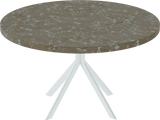 Quadro Coffee Table – 80cm Round – White / Taupe Dapple