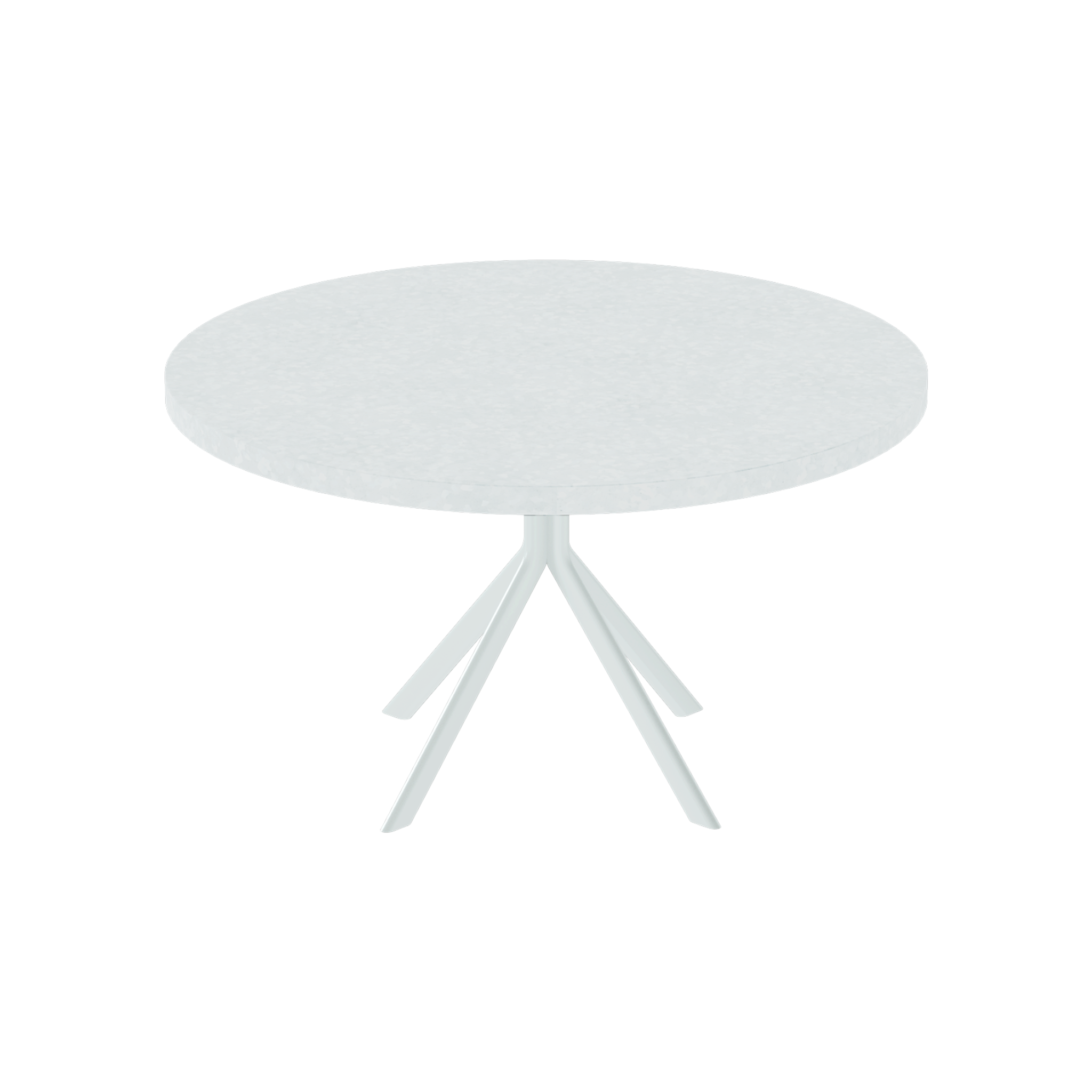 Quadro Coffee Table – 80cm Round – White / White Chalk Dapple