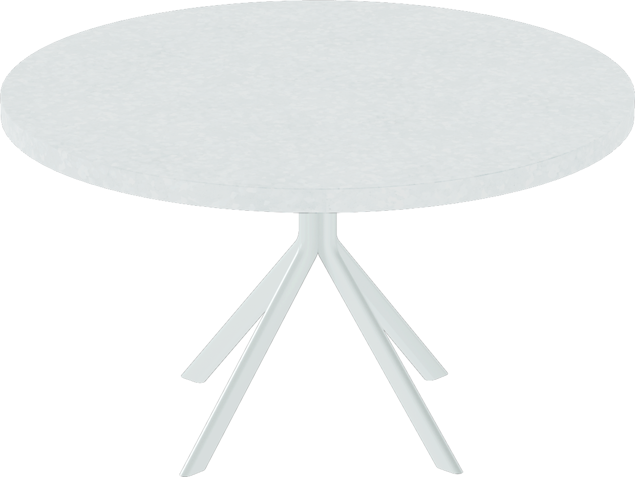 Quadro Coffee Table – 80cm Round – White / White Chalk Dapple