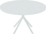 Quadro Coffee Table – 80cm Round – White / White Chalk Dapple