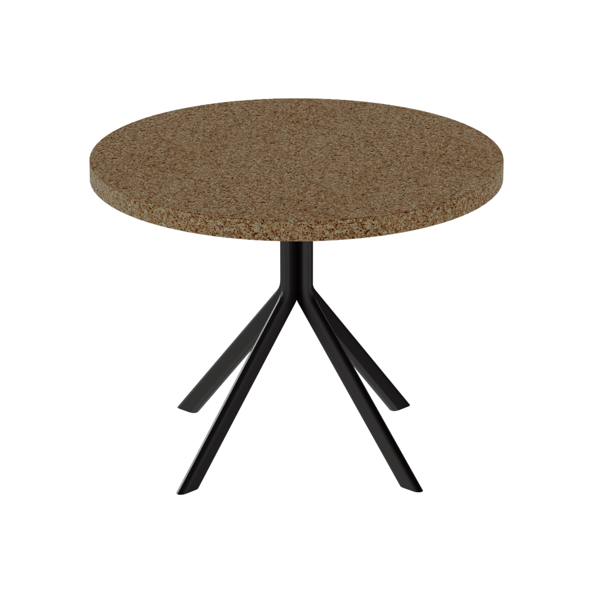 Quadro Side Table – 60cm Round – Black / Grano Natural