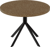 Quadro Side Table – 60cm Round – Black / Grano Natural