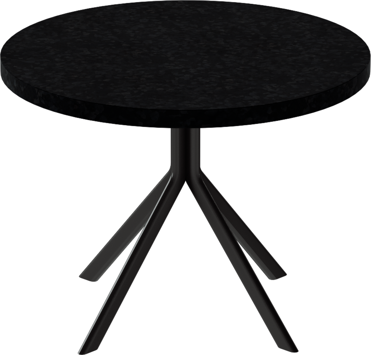 Quadro Side Table – 60cm Round – Black / Black Onyx Dapple