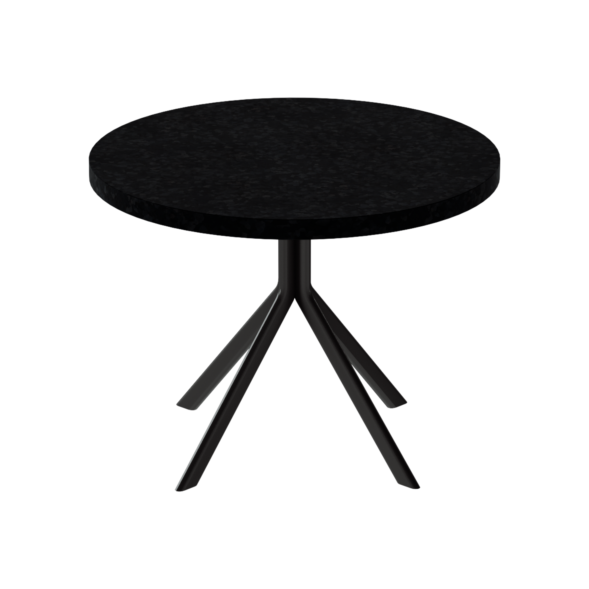 Quadro Side Table – 60cm Round – Black / Black Onyx Dapple