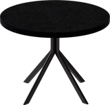 Quadro Side Table – 60cm Round – Black / Black Onyx Dapple