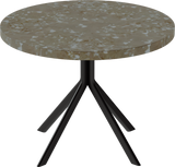 Quadro Side Table – 60cm Round – Black / Taupe Dapple