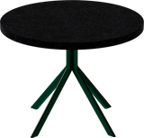 Quadro Side Table – 60cm Round – Green / Black Onyx Dapple