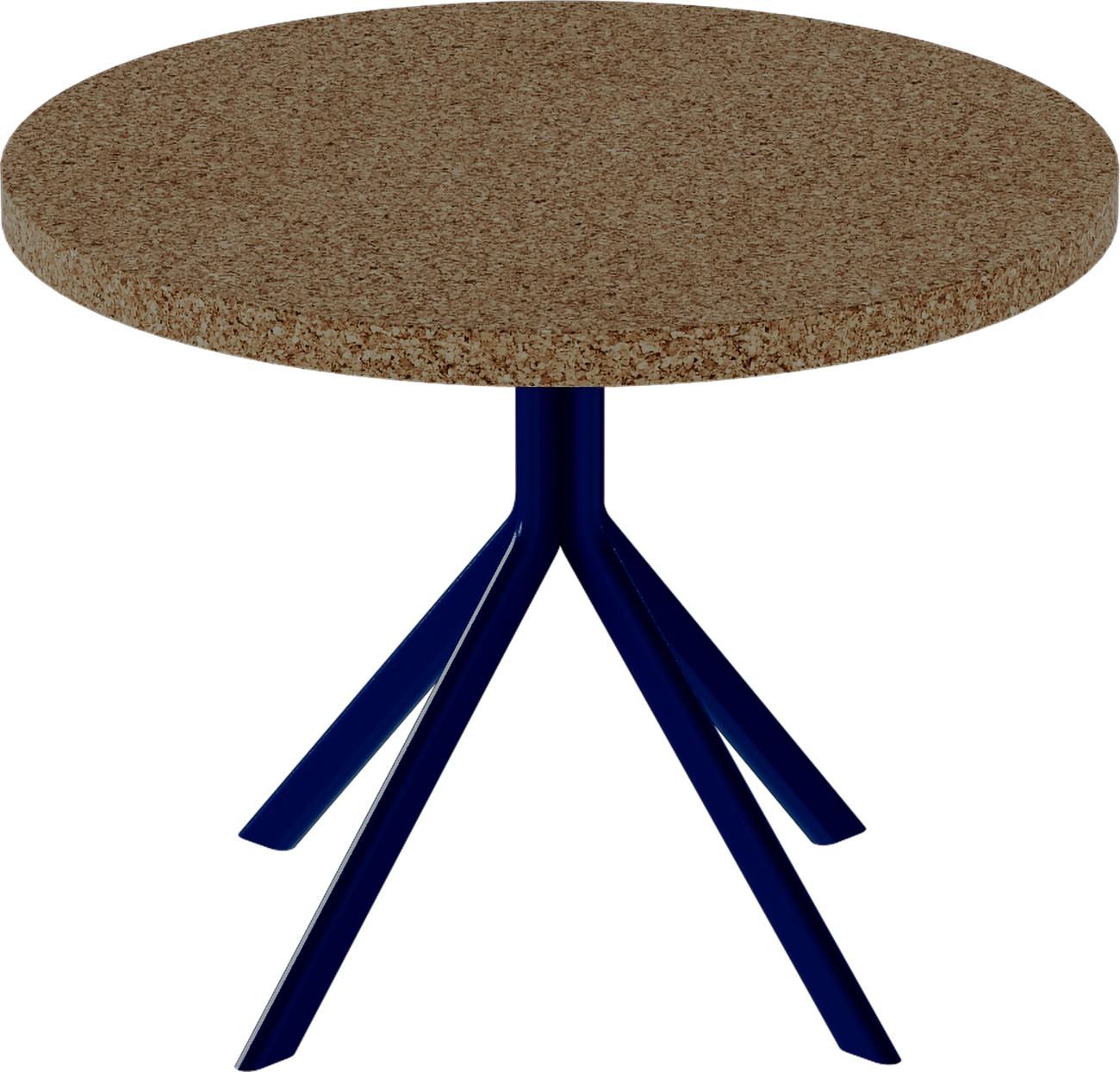 Quadro Side Table – 60cm Round – Navy / Grano Natural