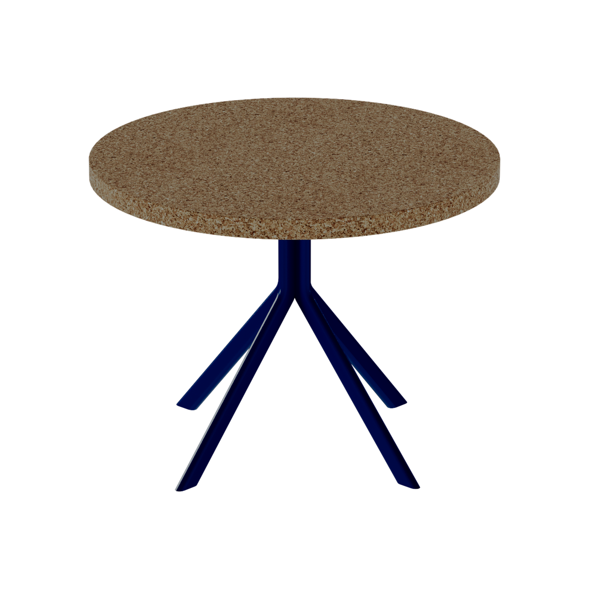 Quadro Side Table – 60cm Round – Navy / Grano Natural