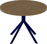 Quadro Side Table – 60cm Round – Navy / Grano Natural