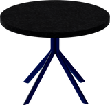 Quadro Side Table – 60cm Round – Navy / Black Onyx Dapple