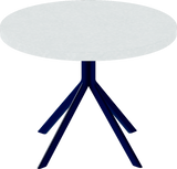 Quadro Side Table – 60cm Round – Navy / White Chalk Dapple