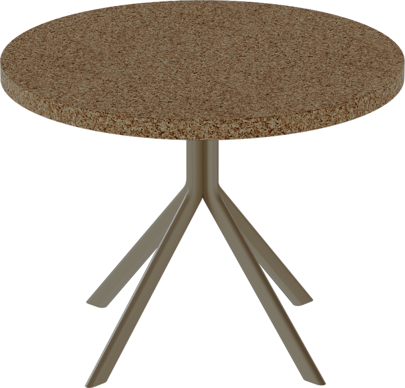Quadro Side Table – 60cm Round – Taupe / Grano Natural