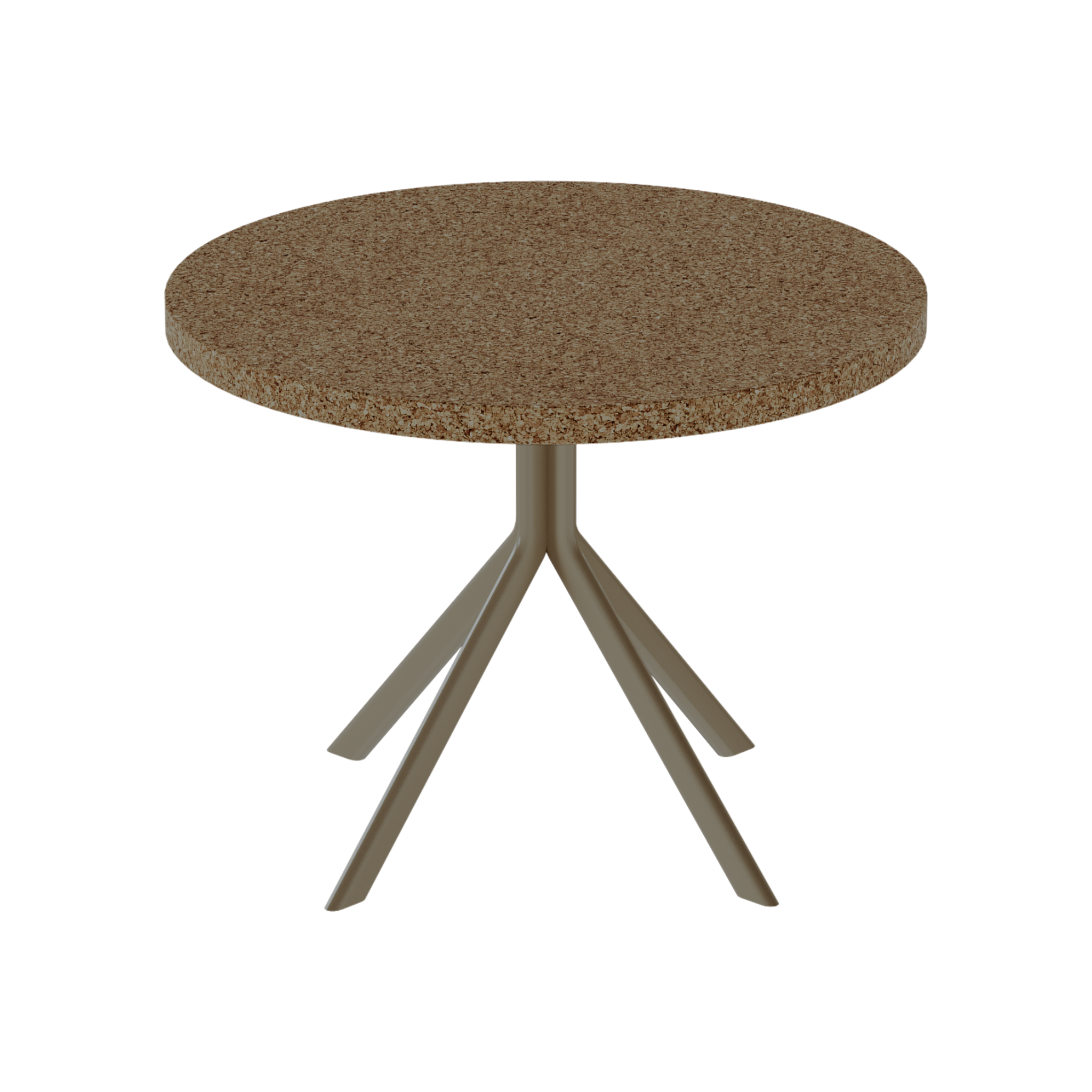 Quadro Side Table – 60cm Round – Taupe / Grano Natural