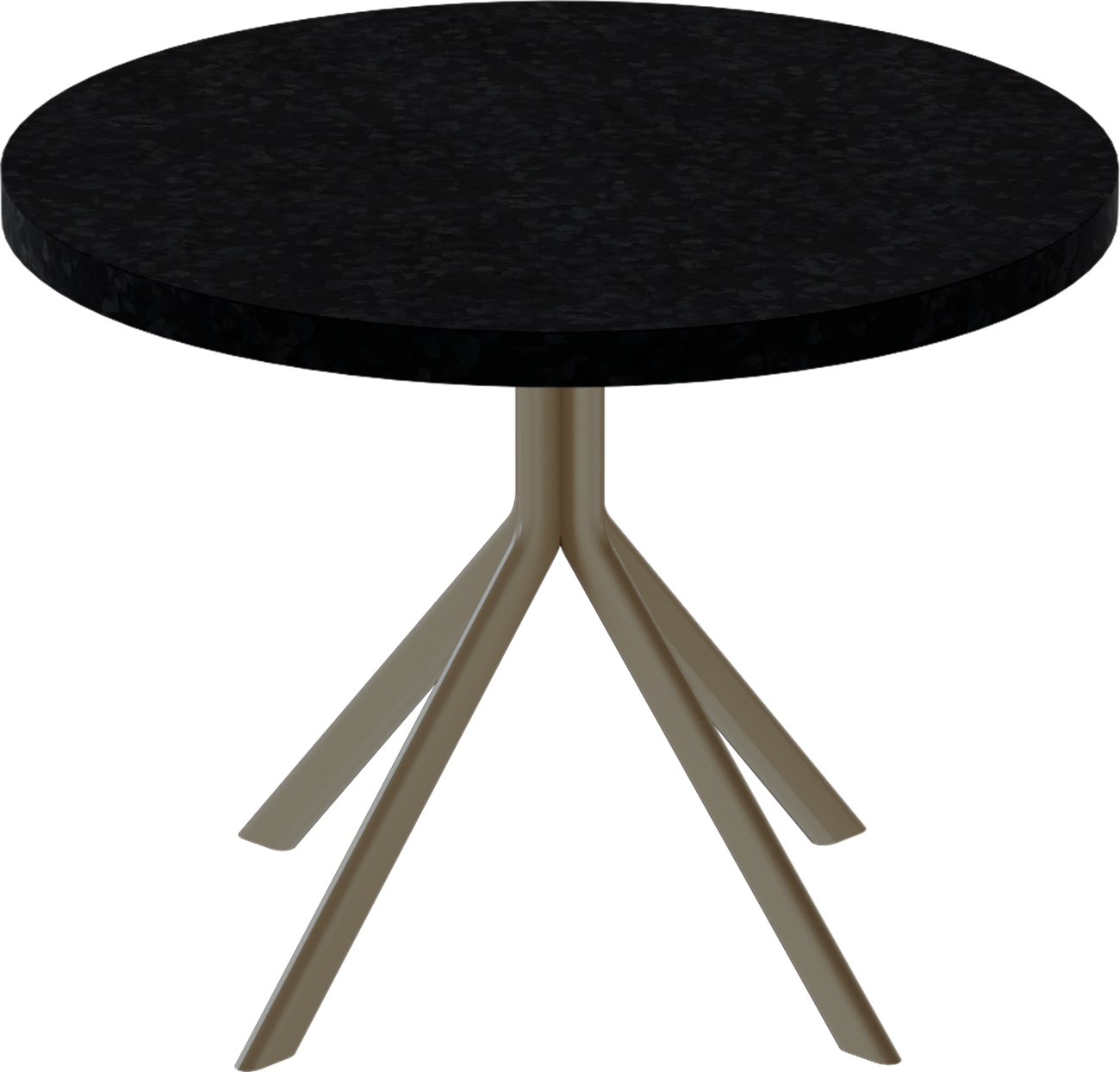 Quadro Side Table – 60cm Round – Taupe / Black Onyx Dapple