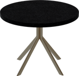 Quadro Side Table – 60cm Round – Taupe / Black Onyx Dapple