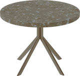 Quadro Side Table – 60cm Round – Taupe / Taupe Dapple