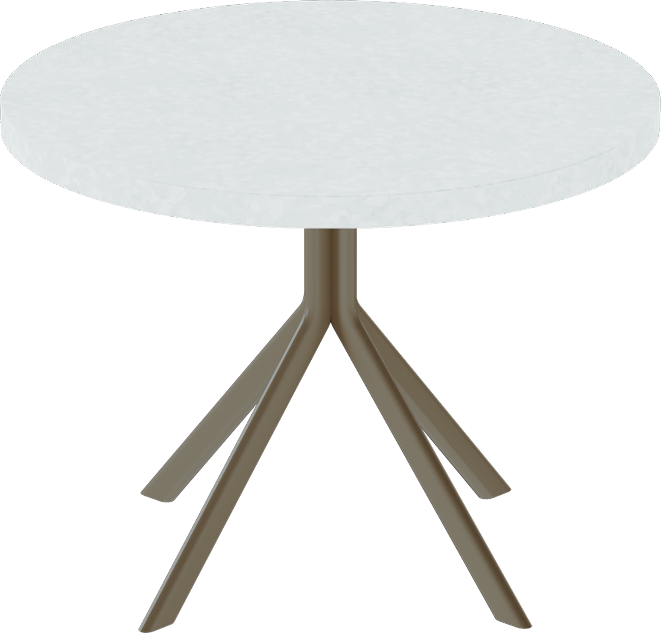 Quadro Side Table – 60cm Round – Taupe / White Chalk Dapple