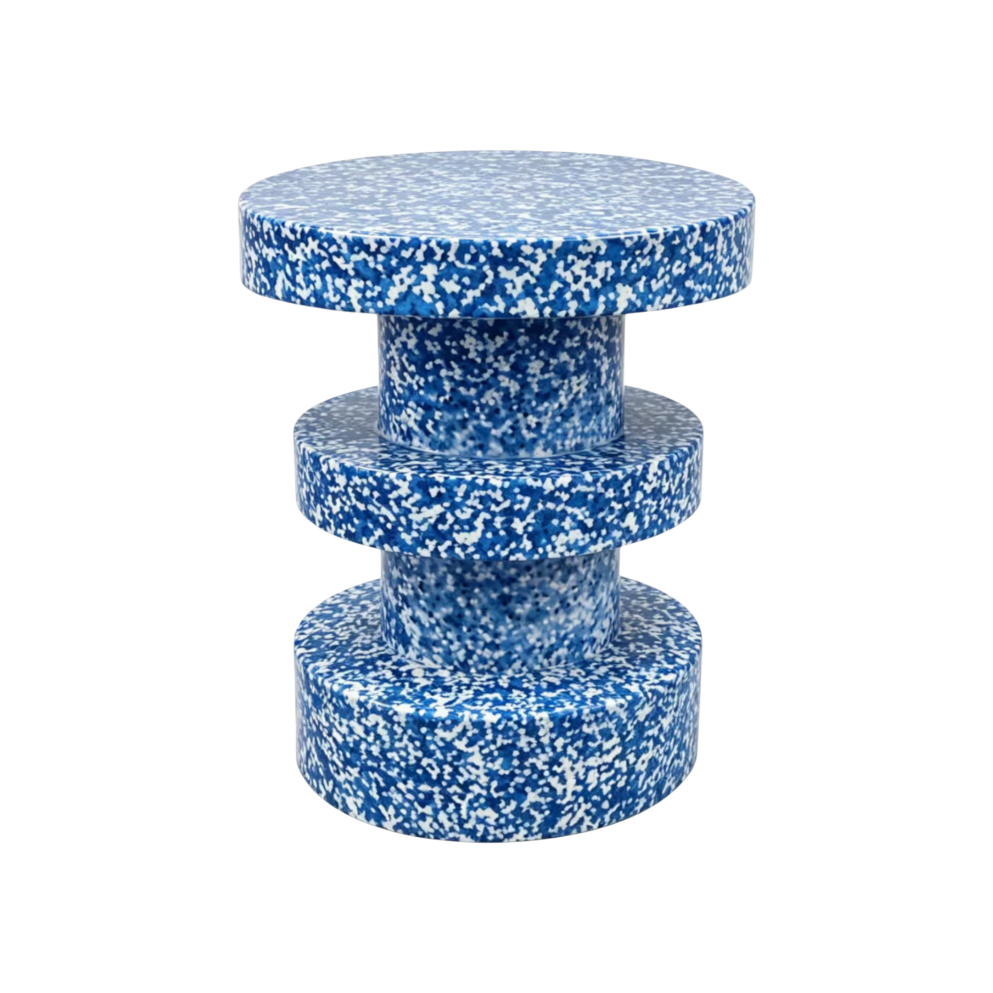 Rolo Outdoor Side Table – Blue Speckle