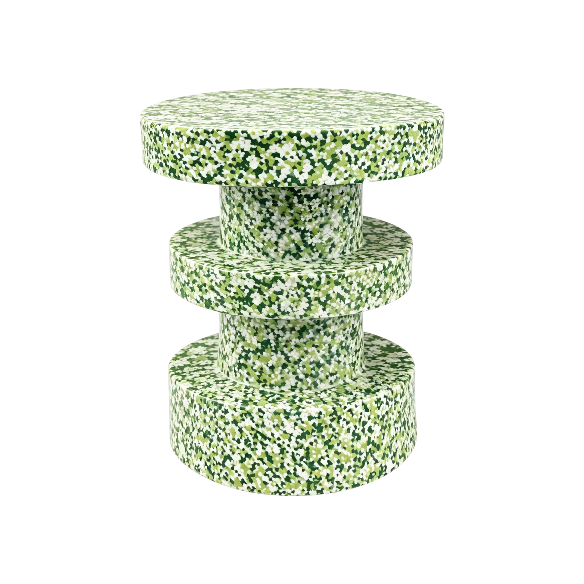 Rolo Outdoor Side Table – Green Speckle