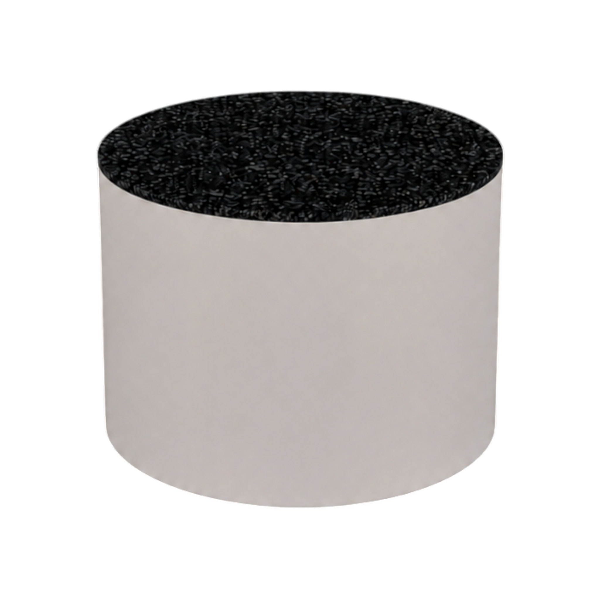 Round Plinth 400 – H500 – White / Replene Black