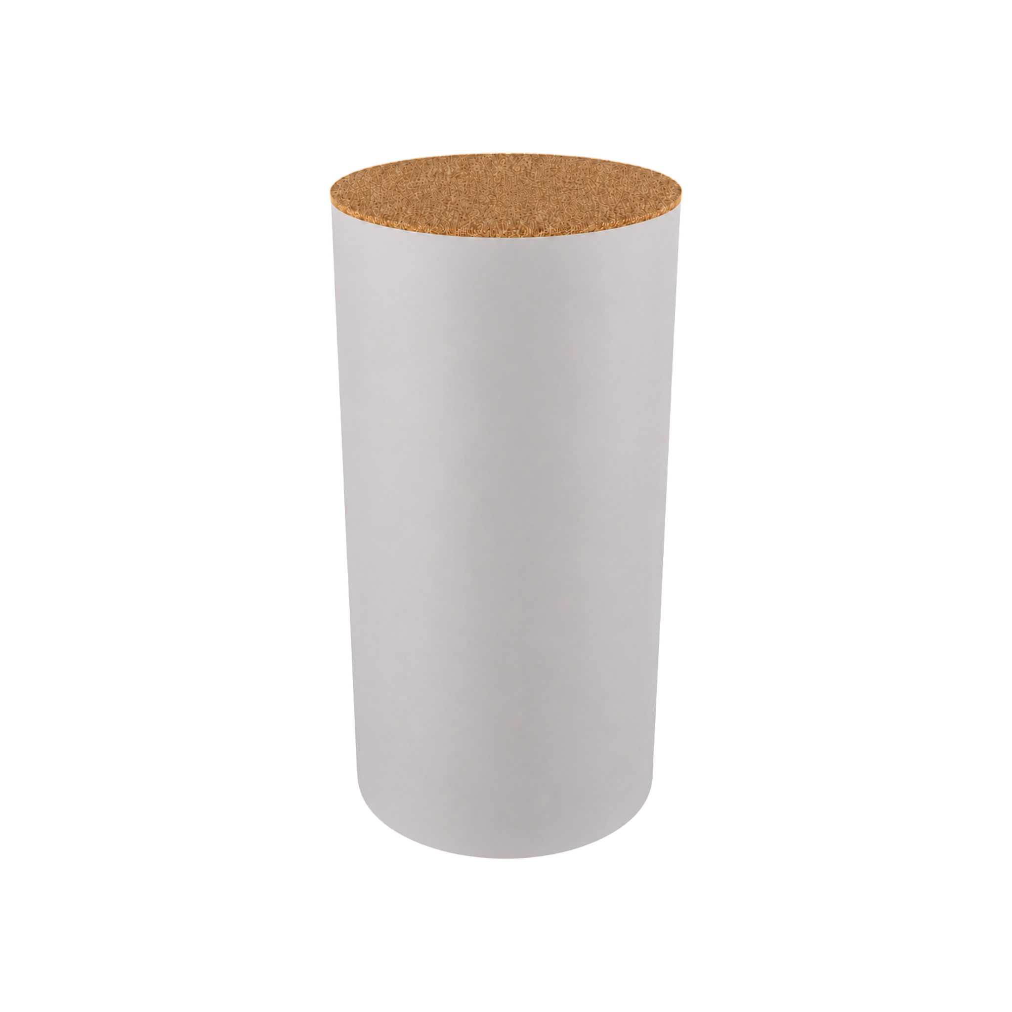 Round Plinth 600 – H1000 – White / Grano Natural