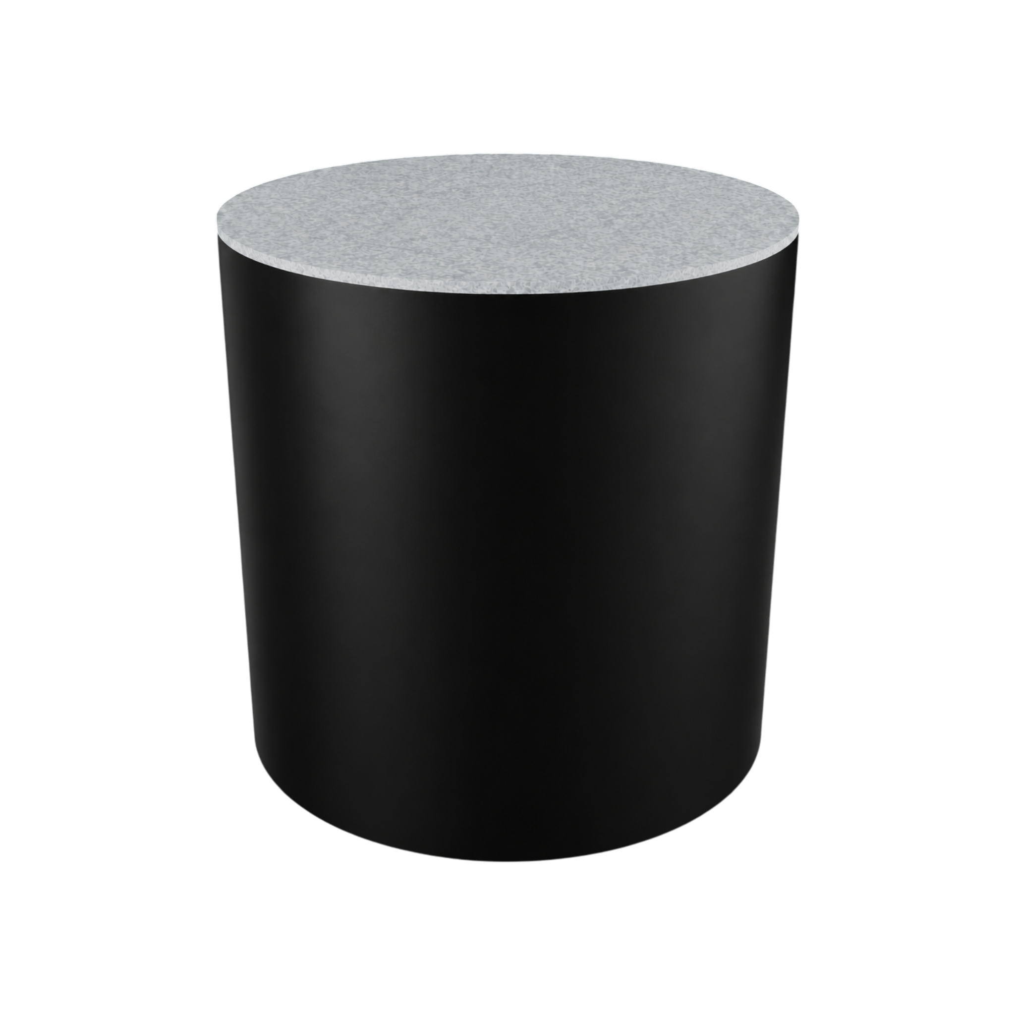Round Plinth 600 – H500 – Black / Replene White