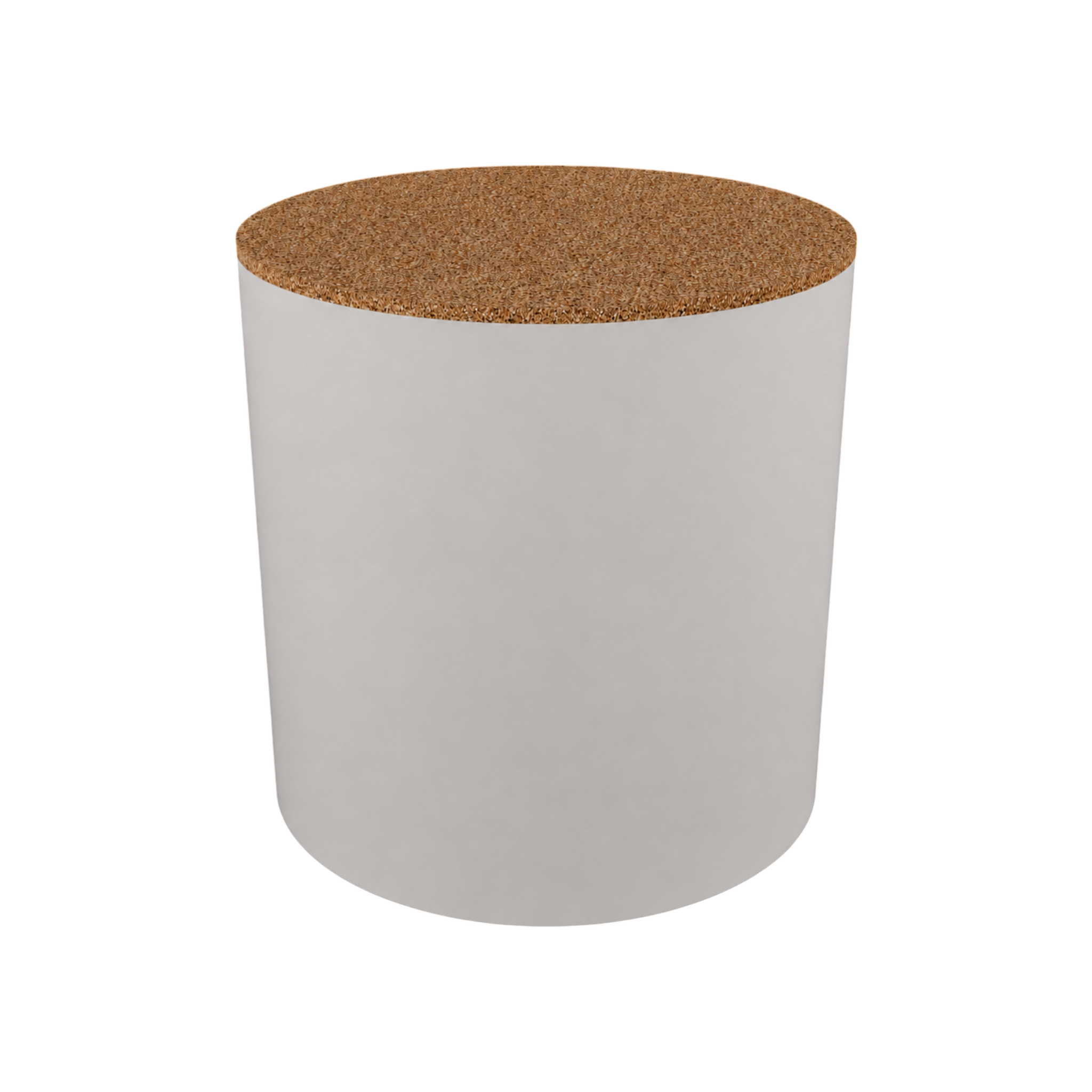 Round Plinth 600 – H500 – White / Grano Natural