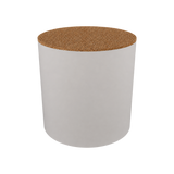 Round Plinth 600 – H500 – White / Grano Natural