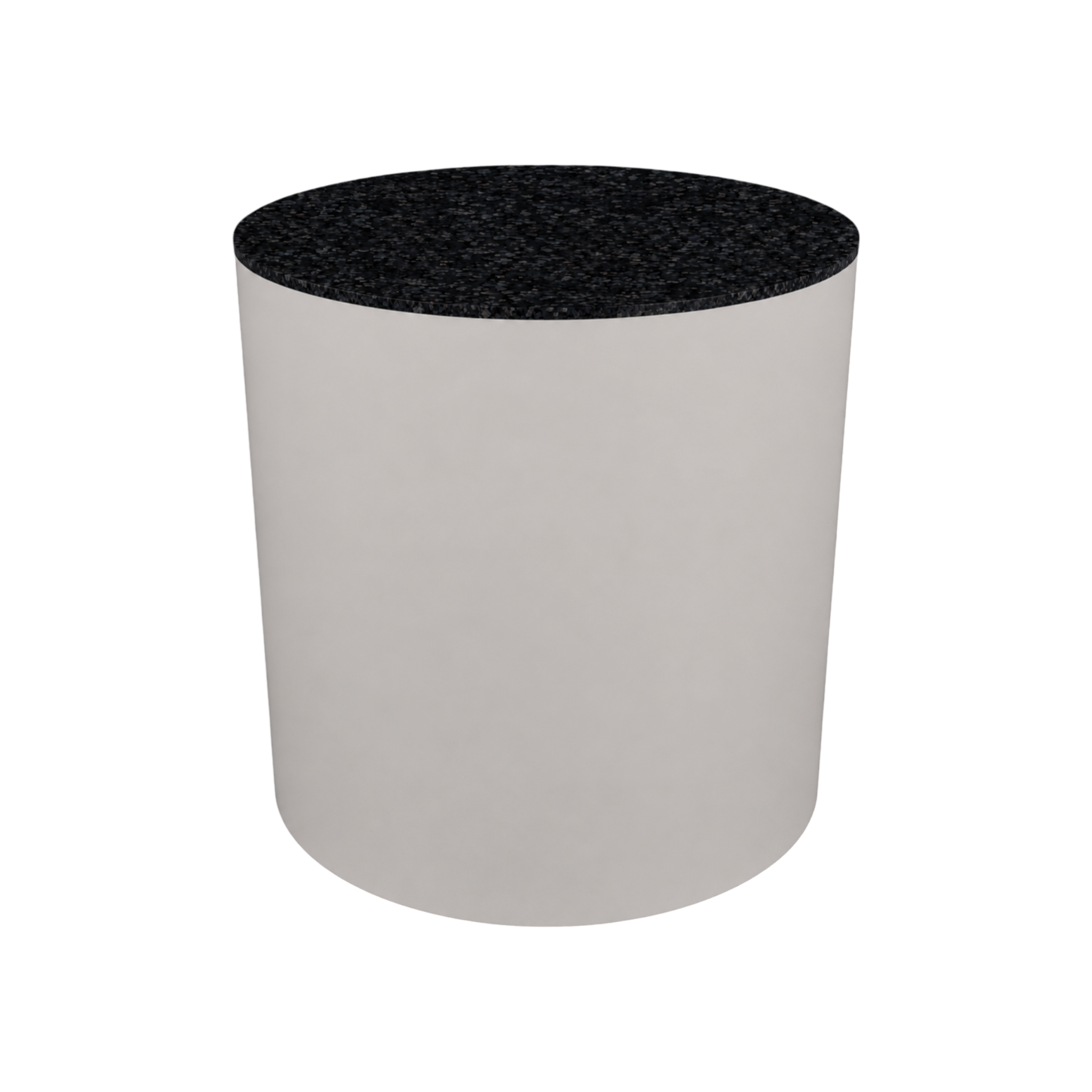 Round Plinth 600 – H500 – White / Replene Black