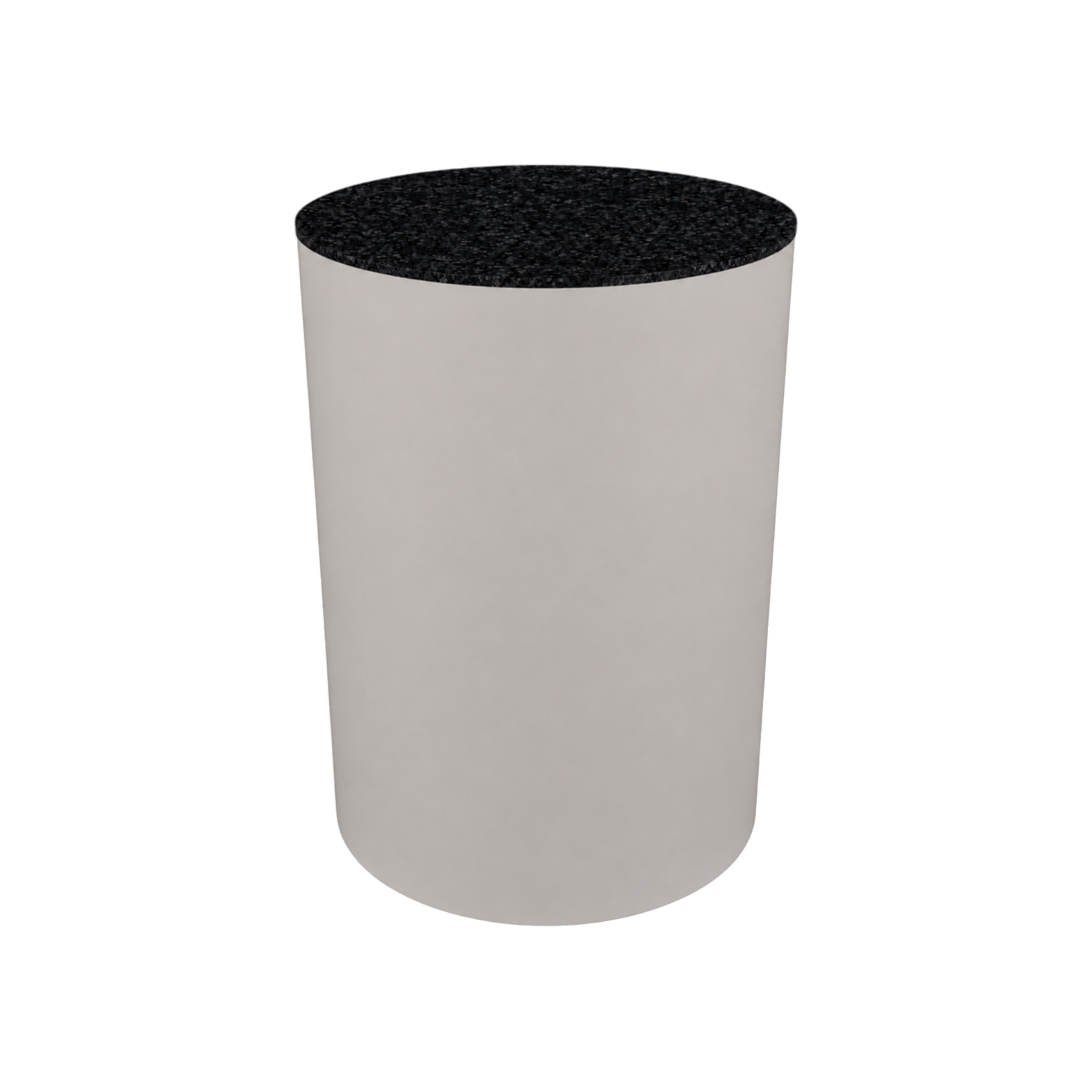 Round Plinth 600 – H750 – White / Replene Black